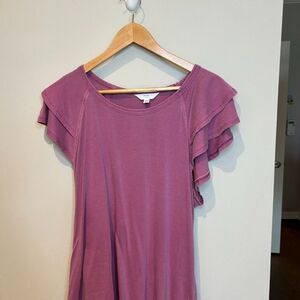 Time and Tru Women's Flutter Sleeve T-Shirt Size X-Large